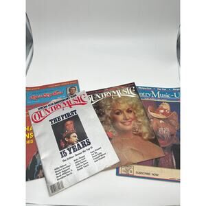 Vintage 1987 Country Music Mag Lot Dolly Parton Shotgun Red Music City News